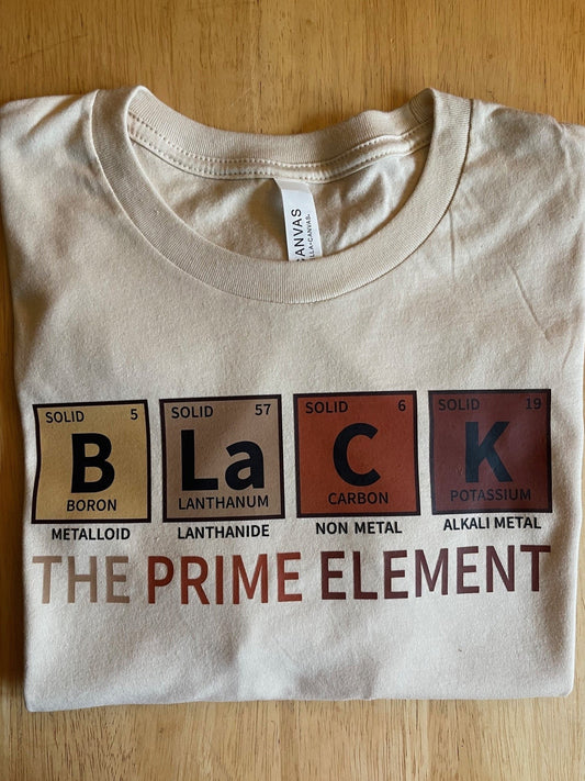 Black: The Prime Element - Short Sleeve T-Shirt