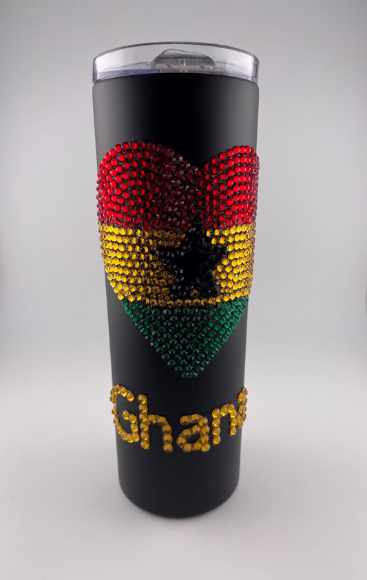 Custom Skinny Tumbler - Flag with Name