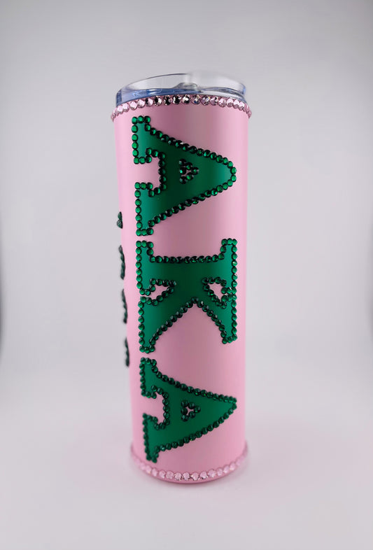 Rhinestone Tumbler - Alpha Kappa Alpha (AKA2)